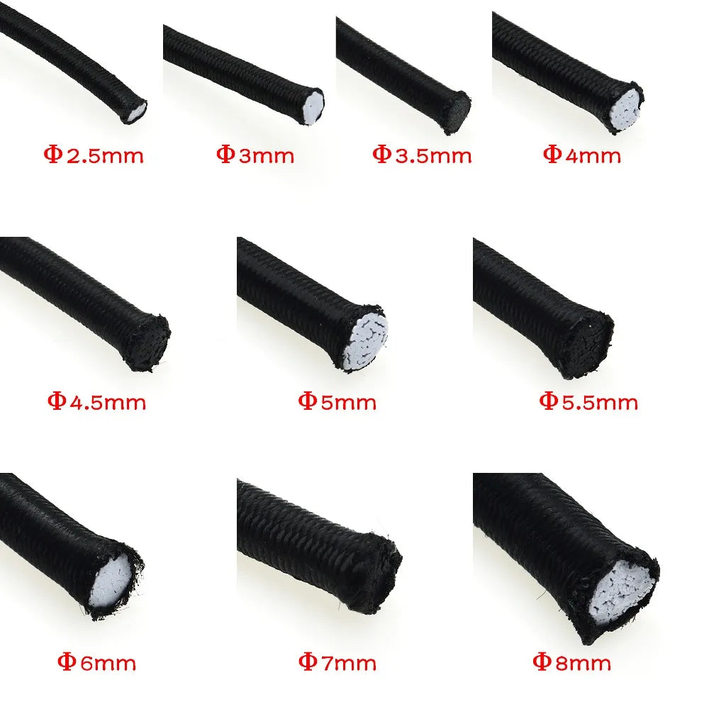 Bungee cabo de choque estiramento corda forte elástico corda para diy jóias fazendo projeto ao ar livre tendas caiaque barco saco bagagem