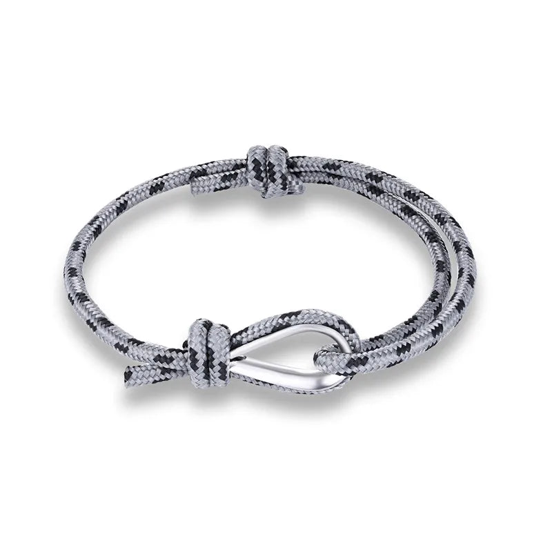 MKENDN New Arrival Fashion Sport Camping Parachute Navy Blue Cord Men Women Nautical Survival Rope Chain Bracelet Summer Style