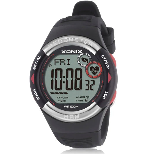 Hot!! Pedometer Heart Rate Monitor Calories BMI Men Sports Watches Waterproof 100m Women Digital Watch Running Diving Wristwatch