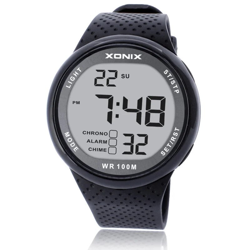 2023 marca de ouro masculino militar esportes relógios nova moda natação mergulho à prova dwaterproof água 100m led digital despertador cronômetro gj