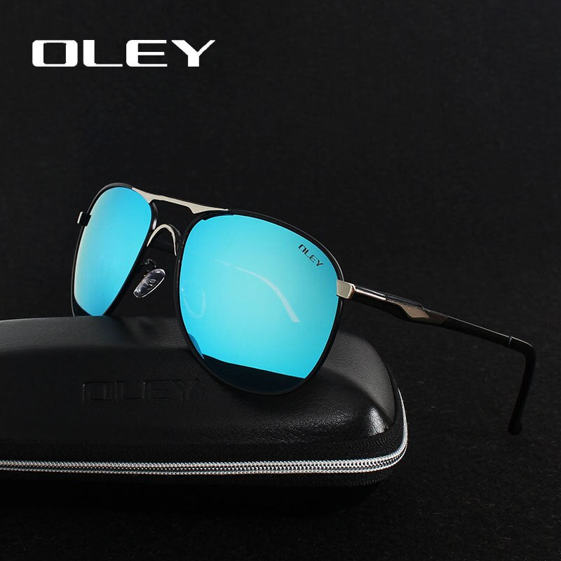 OLEY Luxury brand mens driving Sunglasses polarized women pilot Sun glasses blue coating eyewear dos homens Y7611