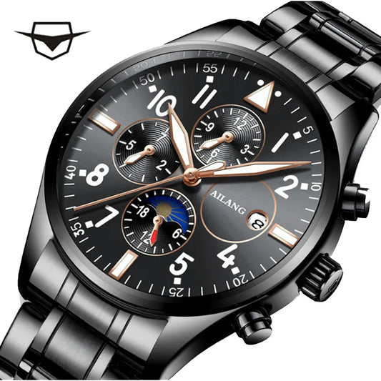 2019 The latest design of the multi-function gear sport diving watch movements leisure fashion men's wrist watch men Automatic