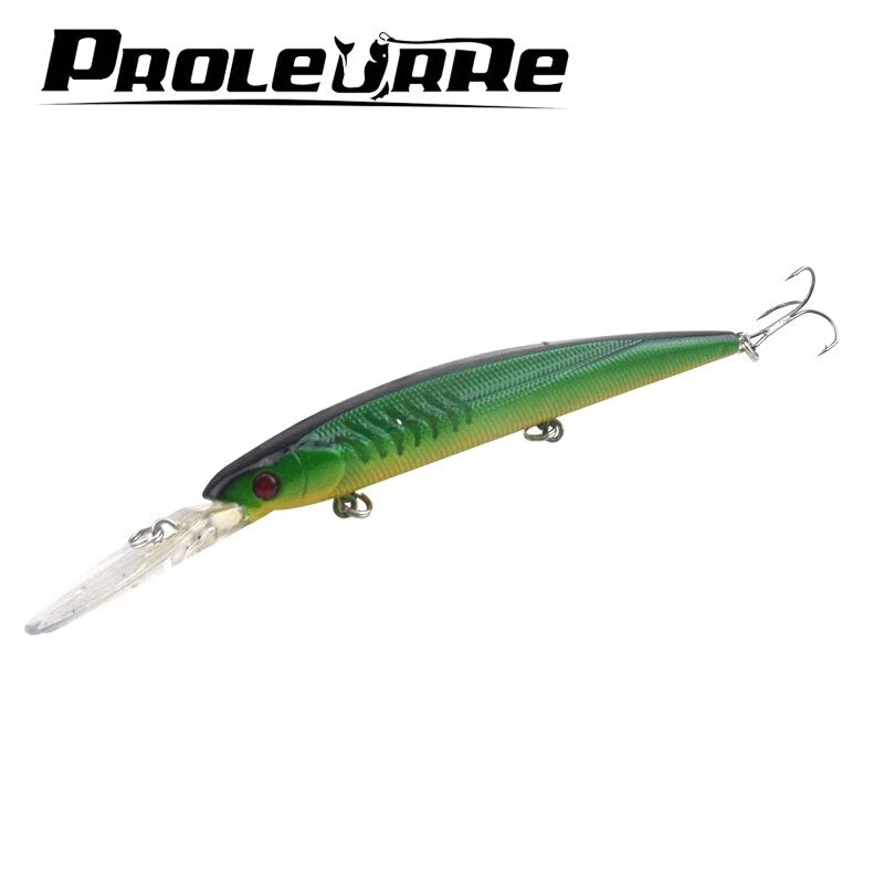 1PCS Sinking Minnow Fishing Lures 145mm 13.8g Deep diving Wobbler Artificial Hard Fake Baits Crankbait Pesca Fishing Tackle