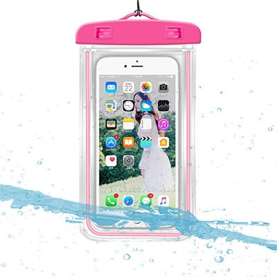 Portable Waterproof Phone Case Pouch Underwater Dry Bag With Neck Strap Luminous Swimming Bag For Water Games Beach Sport Skiing