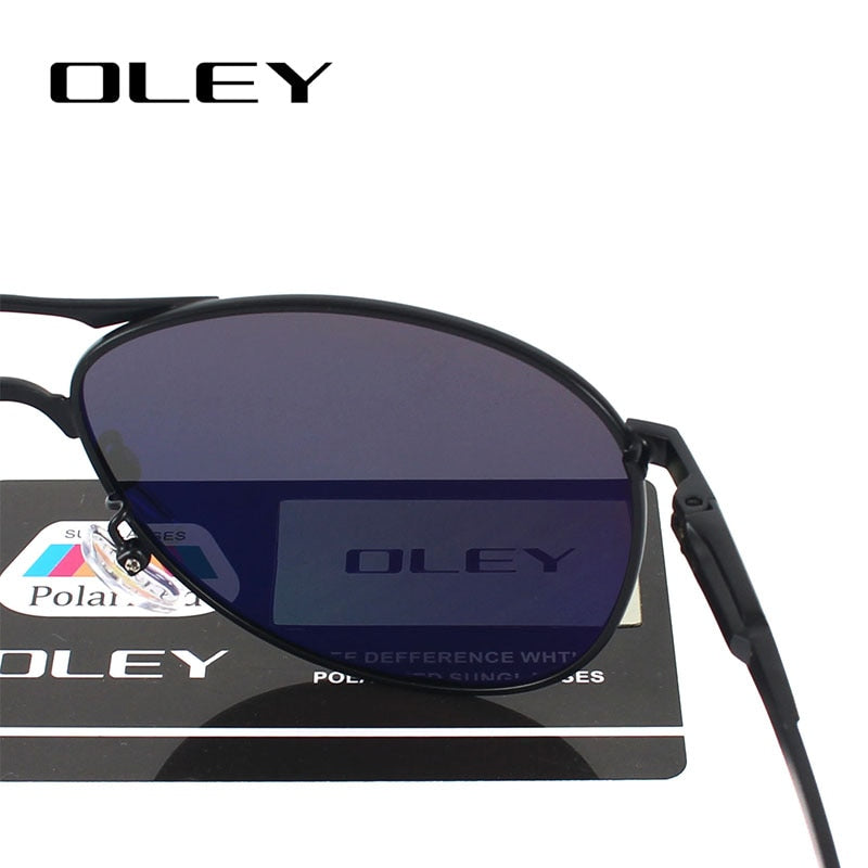 OLEY Luxury brand mens driving Sunglasses polarized women pilot Sun glasses blue coating eyewear dos homens Y7611