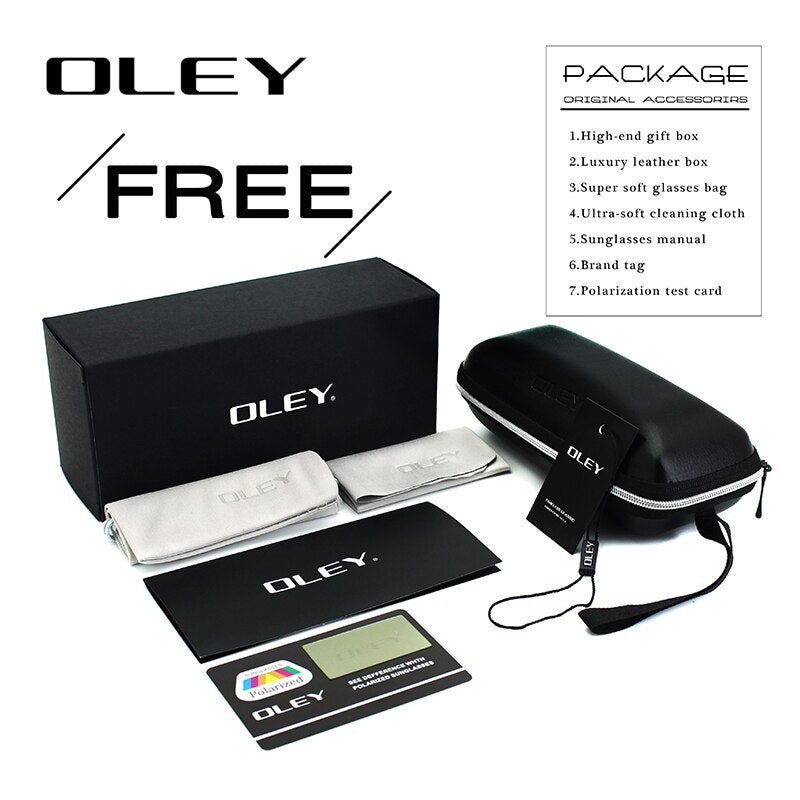 OLEY Luxury brand mens driving Sunglasses polarized women pilot Sun glasses blue coating eyewear dos homens Y7611
