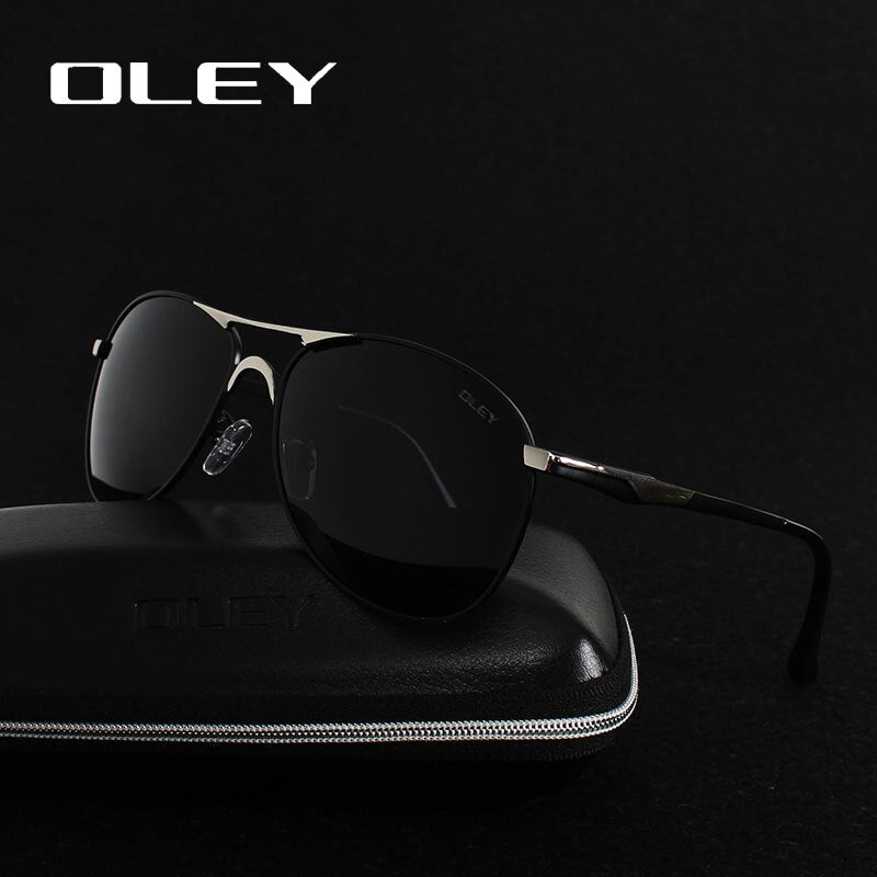 OLEY Luxury brand mens driving Sunglasses polarized women pilot Sun glasses blue coating eyewear dos homens Y7611