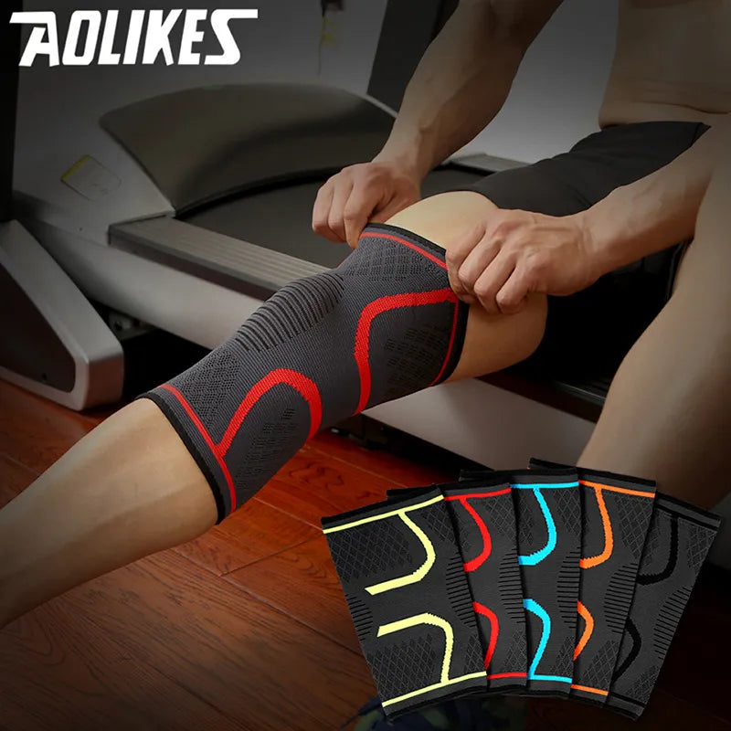 1 pçs fitness correndo ciclismo joelho suporte cintas elástico náilon esporte compressão joelheira manga para basquete vôlei