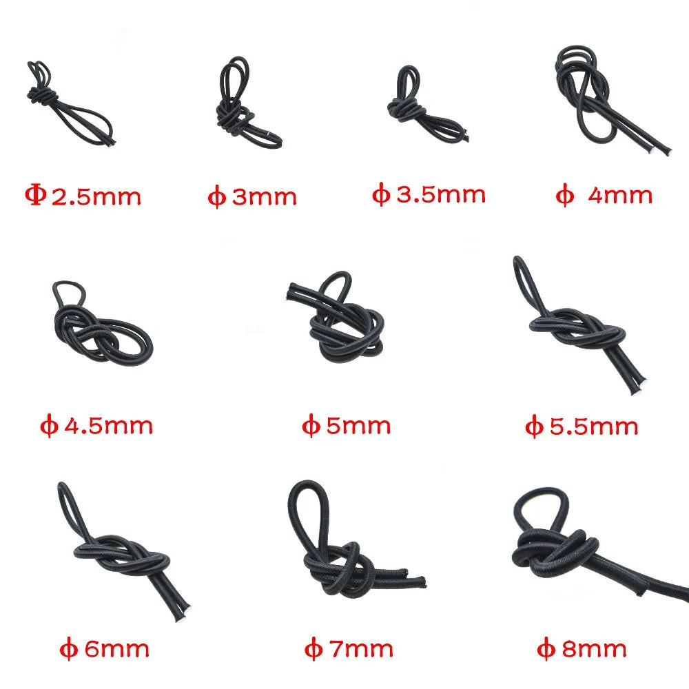 Bungee Shock Cord Stretch String Strong Elastic Rope Cord for DIY Jewelry Making Outdoor Project Tents Kayak Boat Bag Luggage