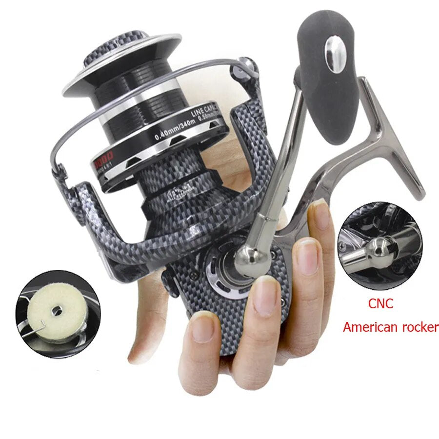 New Large Drag Fishing Reels All for Spinning Tackle 13BB Carp Metal Fixed Spool Reel Surfcasting Sea Rod Coil Long Shot Wheel