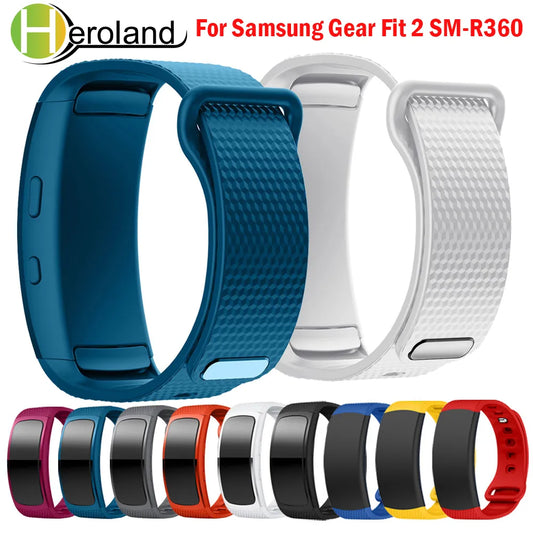 L/S Wristband Strap For Samsung Gear Fit 2 Pro Watchbands Sport Silicone For Samsung Gear Fit2 SM-R360 Smartwatch Band Bracelet