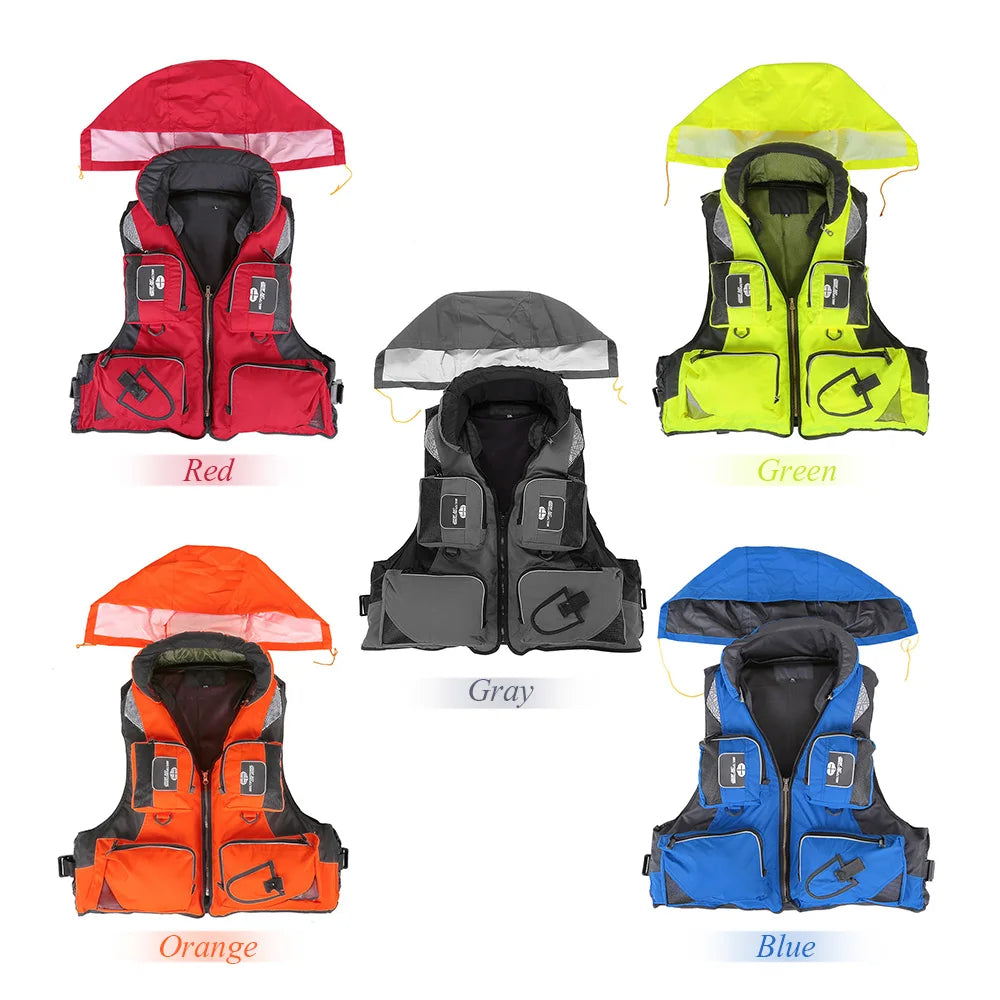 L-XXL Men Women Fishing Life Vest Outdoor Water Sports Safety Life Jacket For Boat Drifting Survival Swimwear Colete Salva-Vidas
