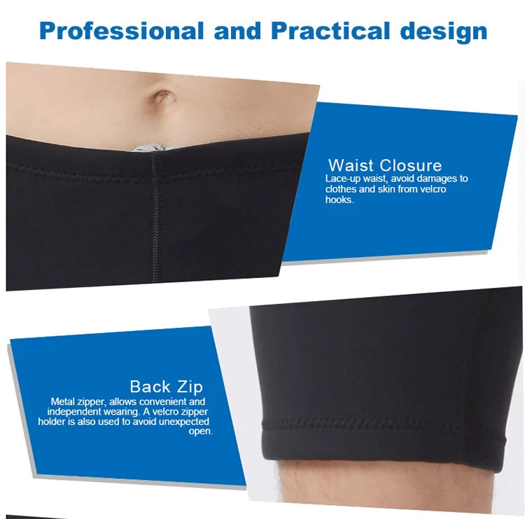 Aleefa Men's 2mm Neoprene Wetsuits Short Pants Diving Shorts for Rash Guard Surfing Snorkeling Swimming Surf Trunk