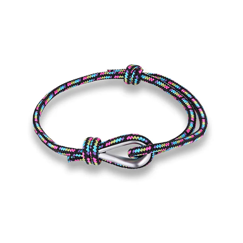 MKENDN New Arrival Fashion Sport Camping Parachute Navy Blue Cord Men Women Nautical Survival Rope Chain Bracelet Summer Style