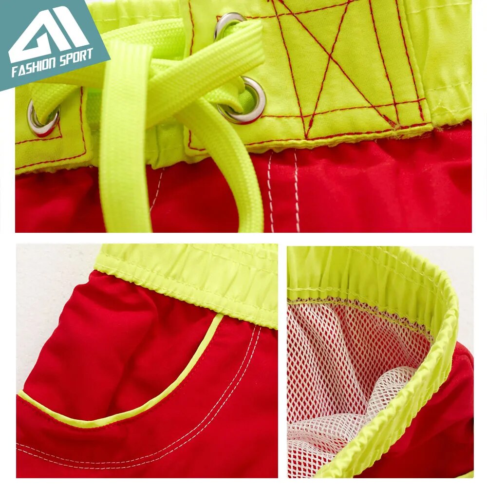 New Men's Swim Shorts Quick Dry Beach Lining Liner Sport Summer Board Surf Swimwear Sea Shorts Male AC429