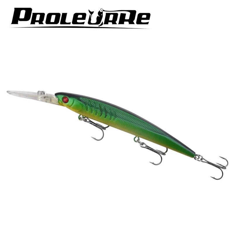 1PCS Sinking Minnow Fishing Lures 145mm 13.8g Deep diving Wobbler Artificial Hard Fake Baits Crankbait Pesca Fishing Tackle
