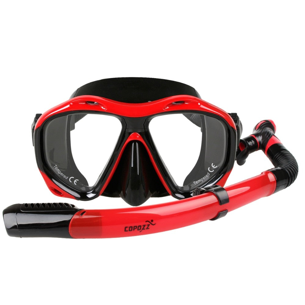 Underwater Brand Professional Scuba Snorkels Mask Diving Mask Equipment Goggles Glasses Diving Swimming Easy Breath Tube Set