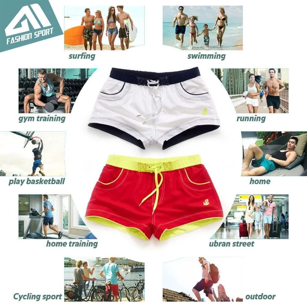 New Men's Swim Shorts Quick Dry Beach Lining Liner Sport Summer Board Surf Swimwear Sea Shorts Male AC429