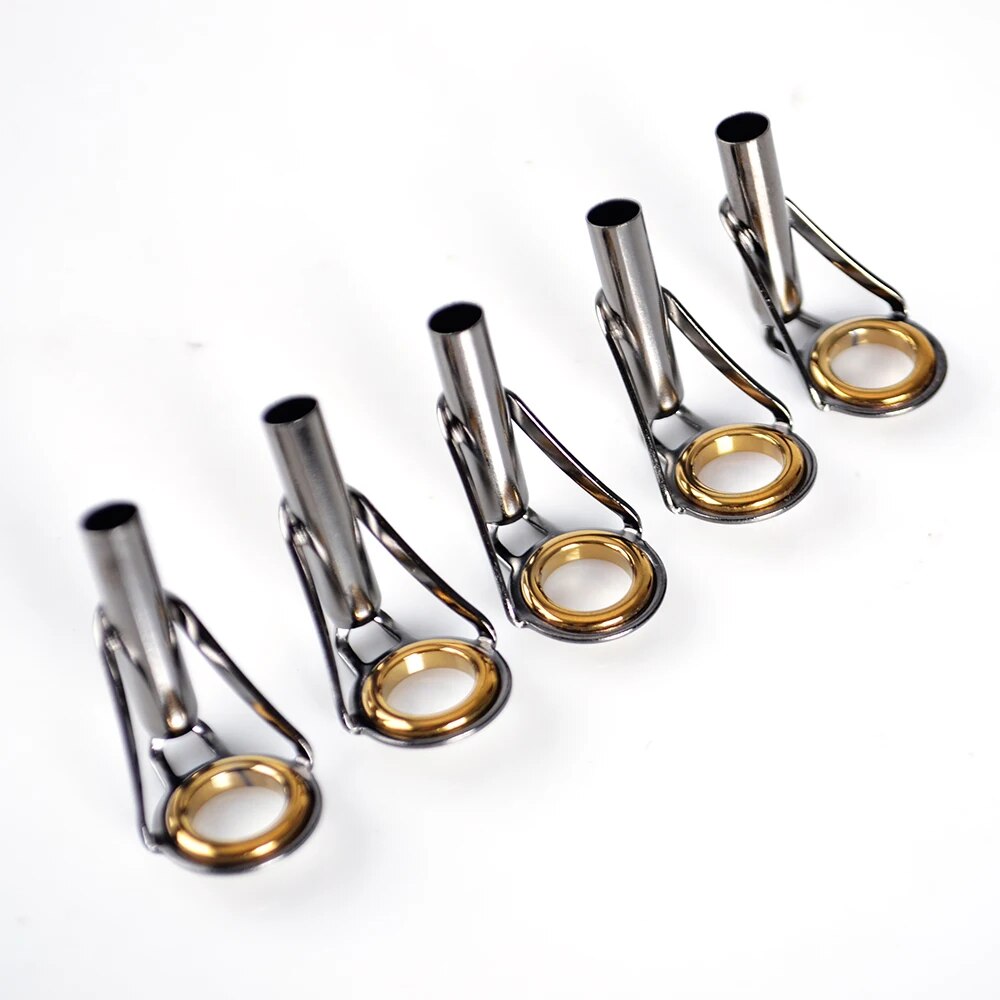 5PCS/Lot 24 Size 1.9mm-5.5mm Stainless Steel Guides Fishing Rod Top Guide Sea Rod And Surf Rod Guide Eye Rings Tip Repair Rod