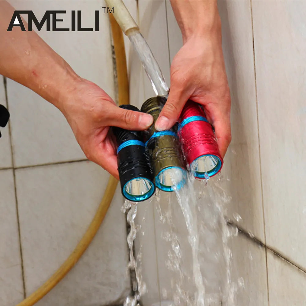 Luz amarela impermeável ipx8 subaquática 80m mergulho mergulhador lanterna tocha XM-L2 led lâmpada de luz branca
