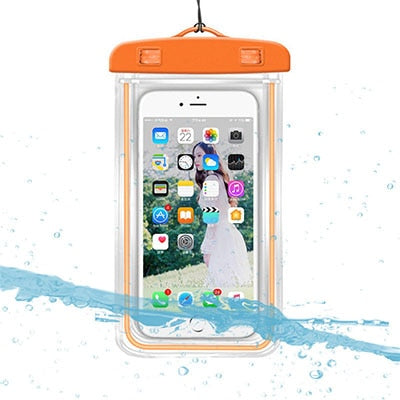 Portable Waterproof Phone Case Pouch Underwater Dry Bag With Neck Strap Luminous Swimming Bag For Water Games Beach Sport Skiing