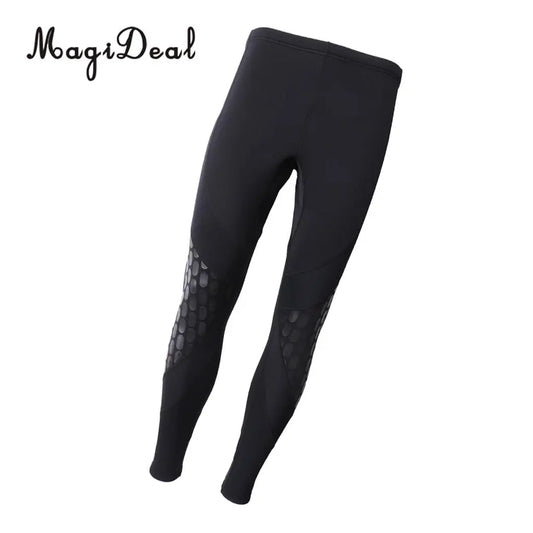 Calça de roupa de mergulho masculina 1.5mm, neoprene quente super stretch para esportes aquáticos, mergulho, pesca, surf, canoagem, natação
