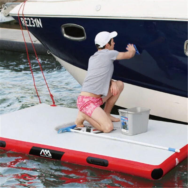 Aqua marina ilha placa flutuante surf placa flutuante inflação surf plataforma de pesca plataforma de trabalho 250*160*15cm