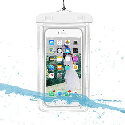 Portable Waterproof Phone Case Pouch Underwater Dry Bag With Neck Strap Luminous Swimming Bag For Water Games Beach Sport Skiing