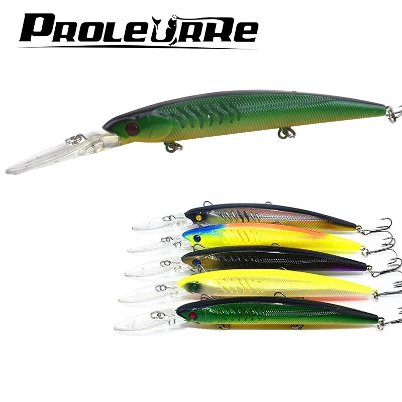 1PCS Sinking Minnow Fishing Lures 145mm 13.8g Deep diving Wobbler Artificial Hard Fake Baits Crankbait Pesca Fishing Tackle