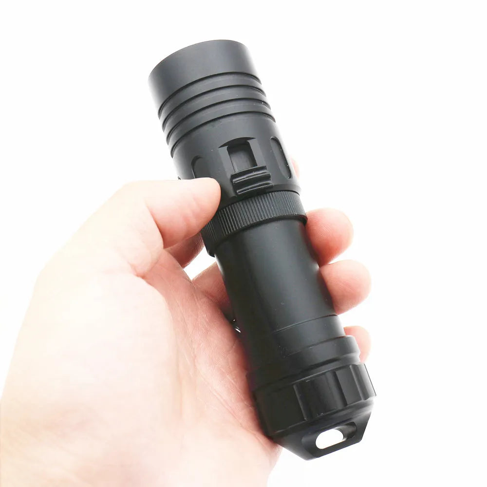 Waterproof IPX8 Diving Flashlight XM-L2 Yellow White LED Torch Dive Underwater 80M Lamp Light Camping use 26650 18650 Battery