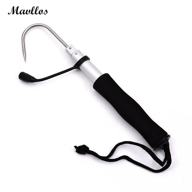 Mavllos Retractable EVA Handle Sea Telescopic Fishing Gaff Hooks Aluminum Alloy Fish Gaff Stainless Fishing Spear
