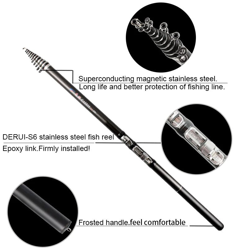 2.7M 3.6M 4.5M 5.4M 6.3M Telescopic Fishing Rod M Power Feeder Rod Surf Carbon Fishing rod Olta Spinning Fishing FG55