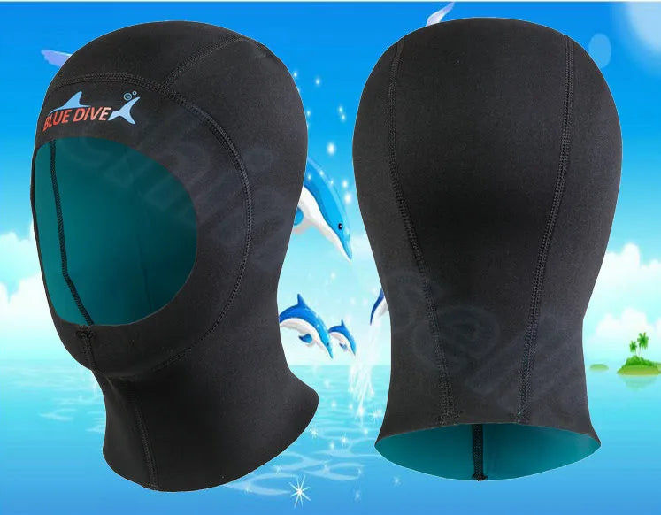 3mm Neoprene Men Women Fishing Snorkeling Hood Cap Swim Full Face Mask Waterproof Warm Scuba Diving Hat winter swimming cap