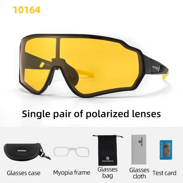 ROCKBROS Polarized Cycling Glasses  Clear Bike Glasses Eyewear UV400 Outdoor Sport Sunglasses Men Women Cycling Sunglasses