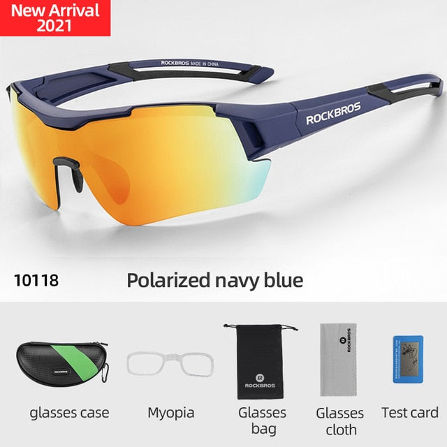 ROCKBROS Polarized Cycling Glasses  Clear Bike Glasses Eyewear UV400 Outdoor Sport Sunglasses Men Women Cycling Sunglasses