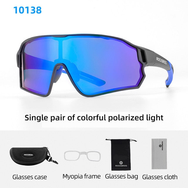 ROCKBROS Polarized Cycling Glasses Clear Bike Glasses Eyewear UV400 Outdoor Sport Sunglasses Men Women Cycling Sunglasses