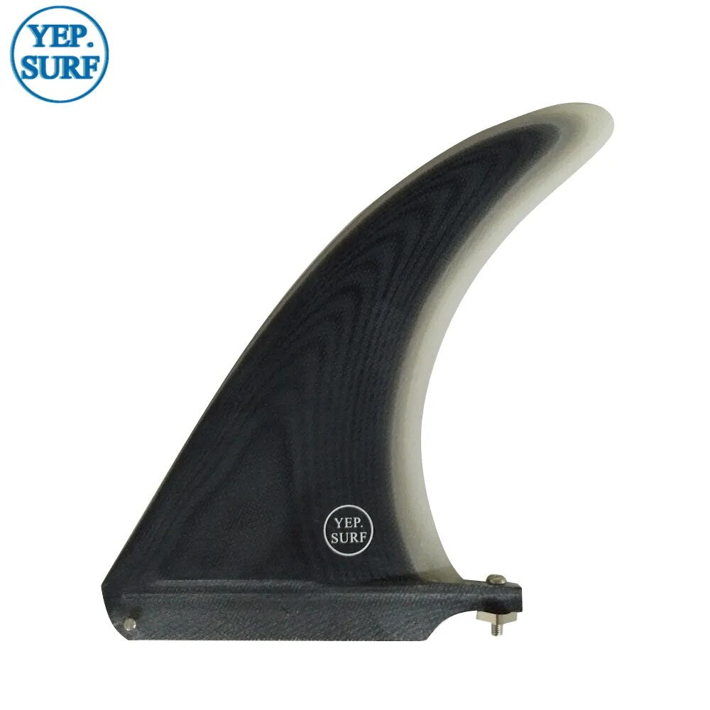 Longboard fin fibra de vidro 7/8/9/10.25/11 polegada única barbatanas de surf 1pc para sup central surf fin multicolorido prancha fin quillas