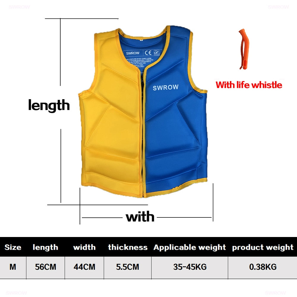 Convenient Neoprene Outdoor Swimming Buoyancy Fishing Life Jacket Sailing Kayak Rescue Swimming Life Jacket