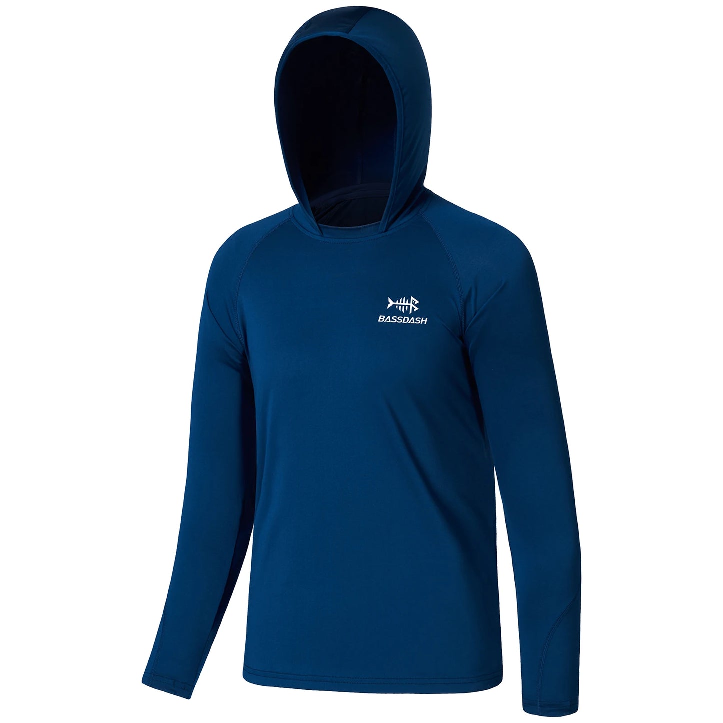 BASSDASH Youth UPF50+ Performance T Shirt with Hood Long Sleeve Fishing Hiking Sun Shirt FS03Y Lightweight Quick Dry Sailing