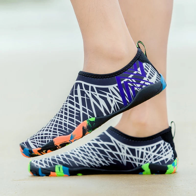 Men Women Beach Barefoot Aqua Socks Sneakers Water Shoes Gym Sports Surfing Diving Swimming Bathing Snorkeling Shoes Kids Adults