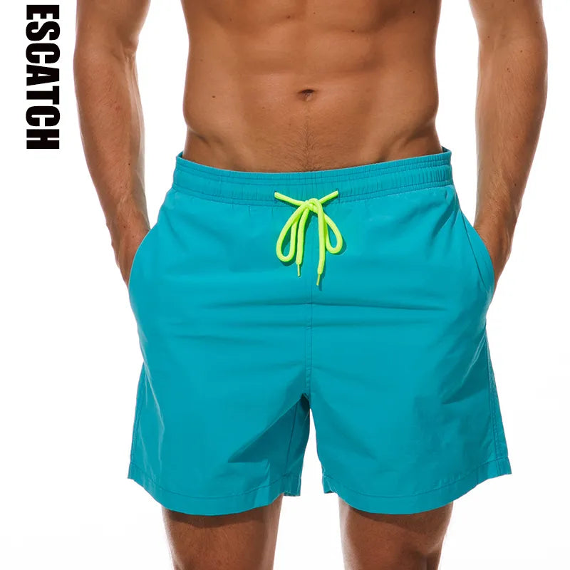 Escatch 2023 New Quick Dry Mens Swimsuits Summer Man Board Shorts Surf Swimwear Beach Athletic Running Gym Pants