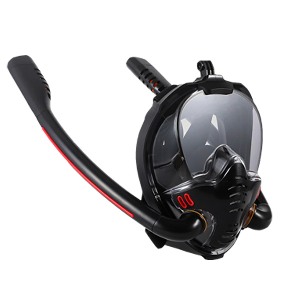 Snorkeling Masks Double Breath Tube Silicone Full Dry Diving Mask Scuba Anti Fog Adult Underwater Swimming Mask Goggles Snorkel
