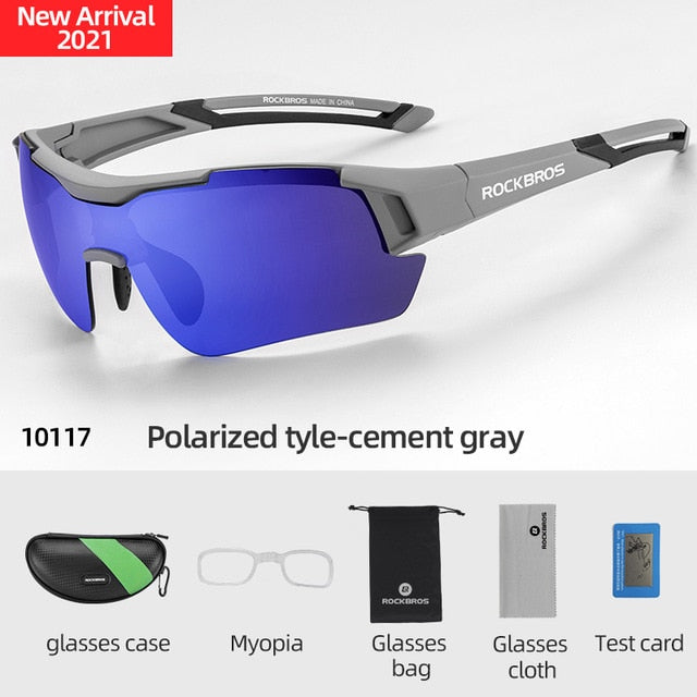 ROCKBROS Polarized Cycling Glasses Clear Bike Glasses Eyewear UV400 Outdoor Sport Sunglasses Men Women Cycling Sunglasses