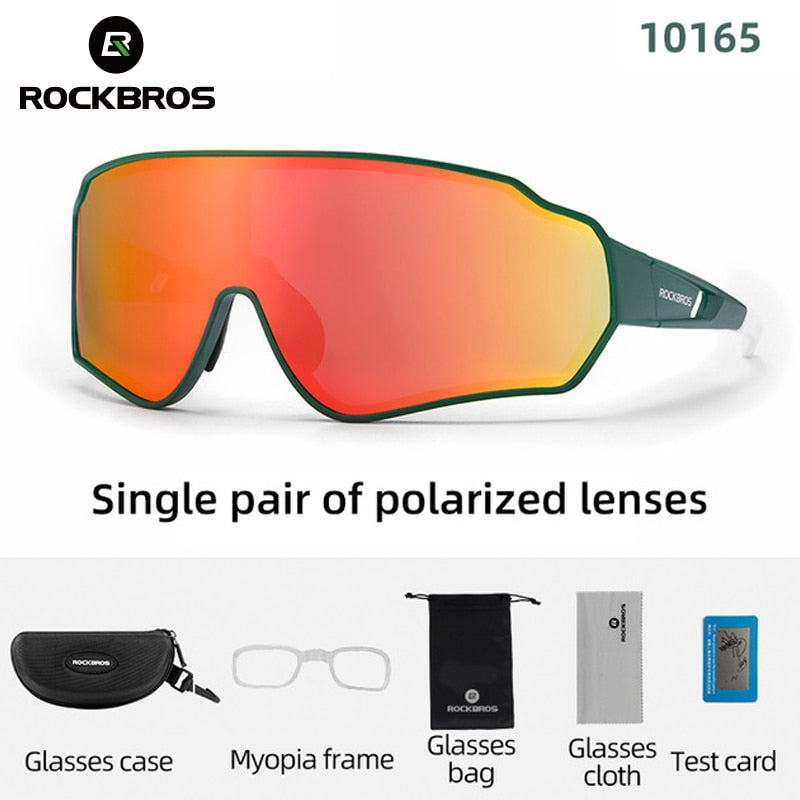 ROCKBROS Polarized Cycling Glasses Clear Bike Glasses Eyewear UV400 Outdoor Sport Sunglasses Men Women Cycling Sunglasses