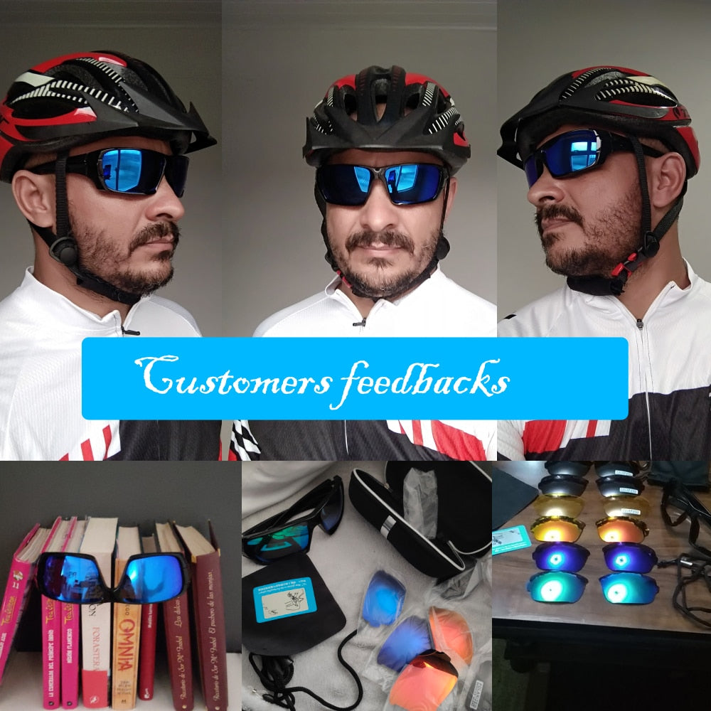 Óculos de ciclismo mtb bicicleta óculos 6 lente esporte ao ar livre óculos proteção equitação motocicleta óculos de sol