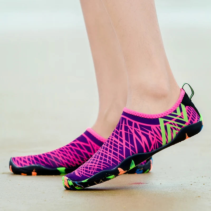 Men Women Beach Barefoot Aqua Socks Sneakers Water Shoes Gym Sports Surfing Diving Swimming Bathing Snorkeling Shoes Kids Adults