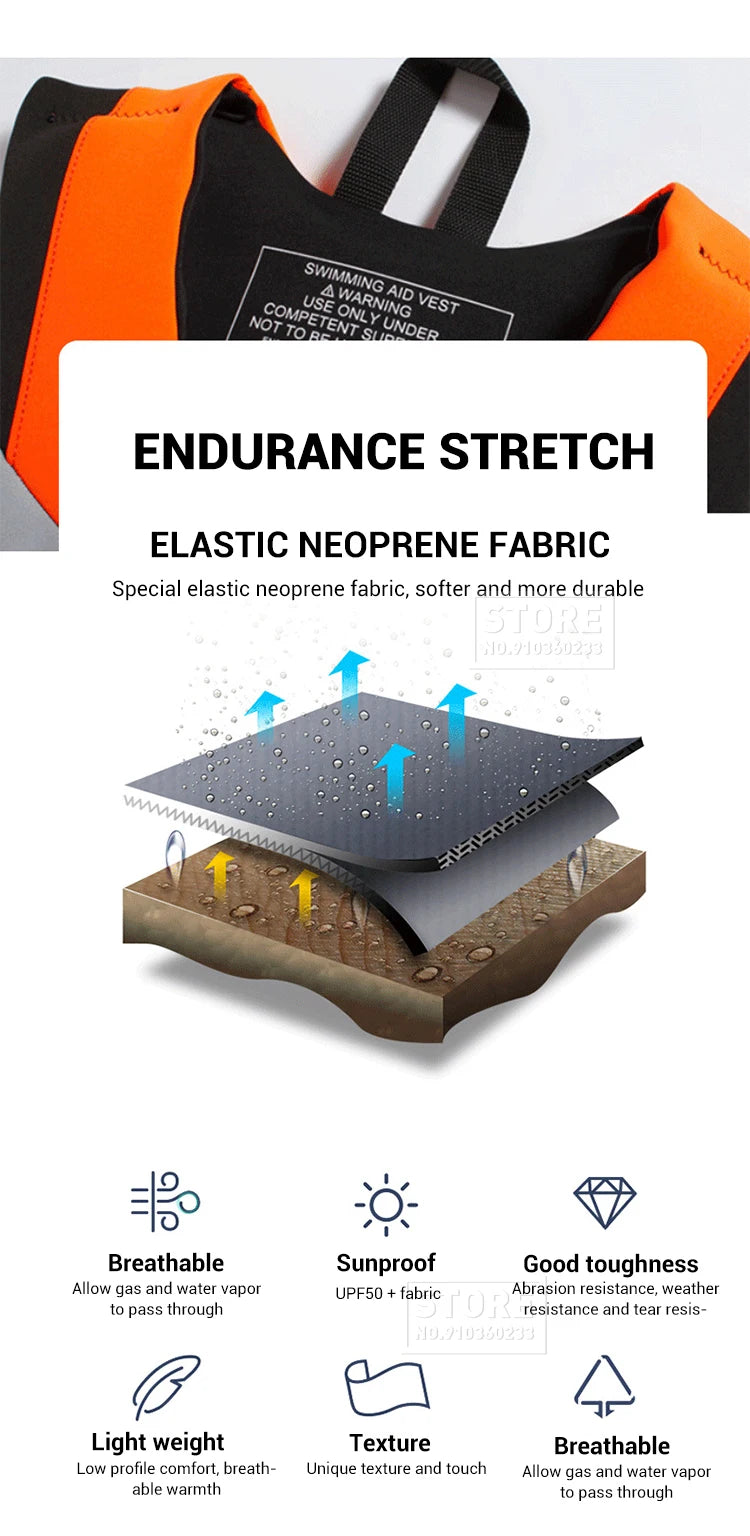 Kayak Life Jacket Adults Surf Life Vest Motorboats jet ski Wake board Raft Rescue Boat Clothing Fishing Vest Swimming Drifting