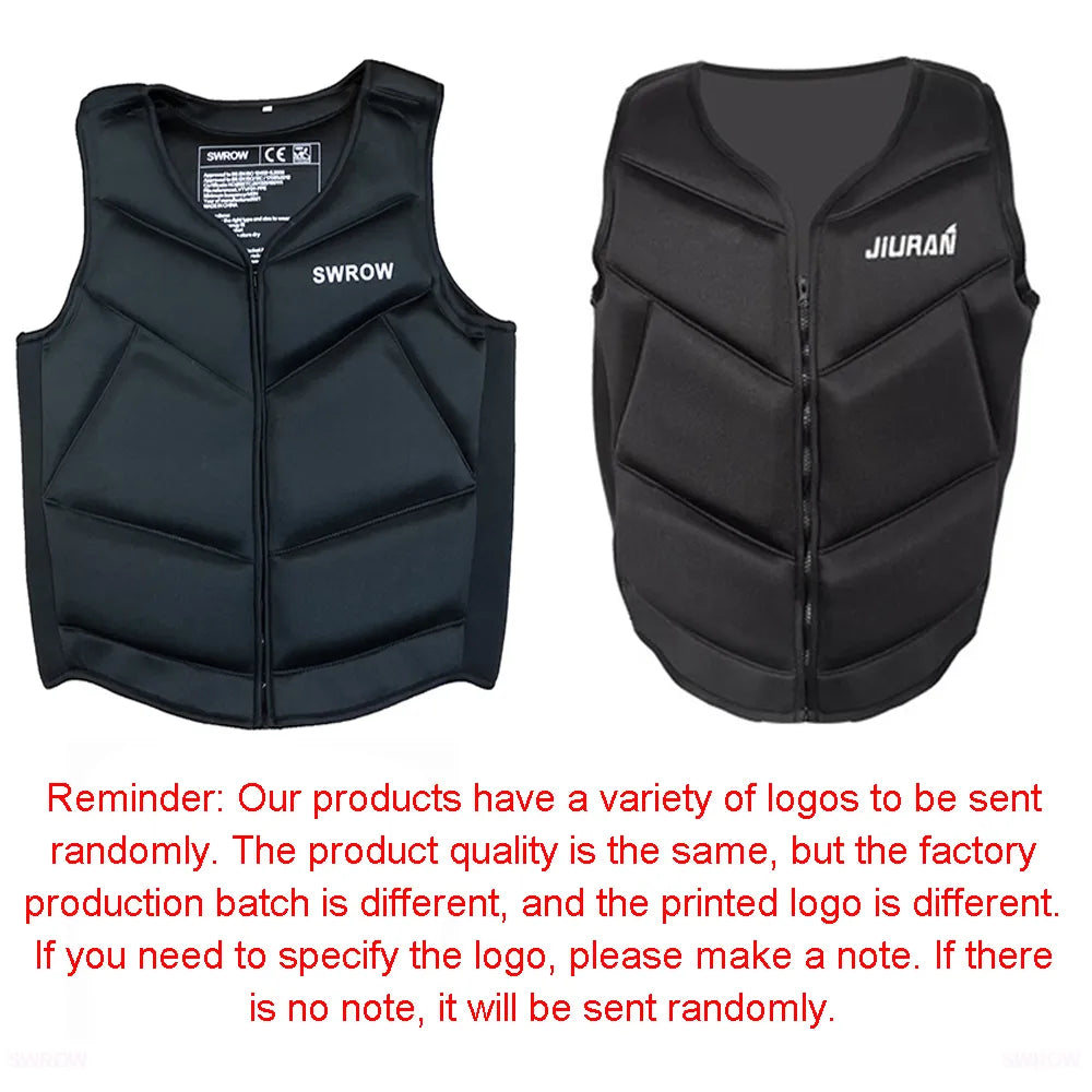SWROW Life Jacket Fishing Vest Water Sports Kayaking Swimming Surf Drifting Adult Life Jacket Neoprene Safety Vest Rescue Boats