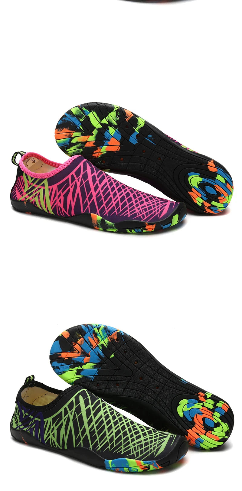 Men Women Beach Barefoot Aqua Socks Sneakers Water Shoes Gym Sports Surfing Diving Swimming Bathing Snorkeling Shoes Kids Adults