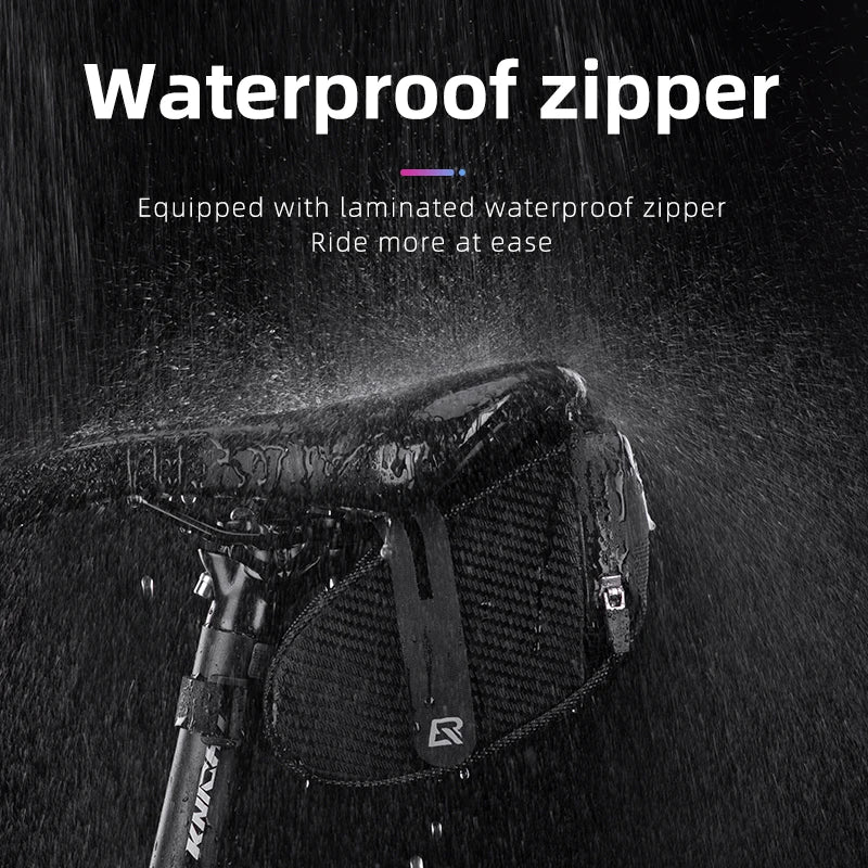 Rockbros saco de selim de bicicleta 3d escudo à prova de chuva reflexivo à prova de choque ciclismo tubo traseiro selim saco acessórios da bicicleta